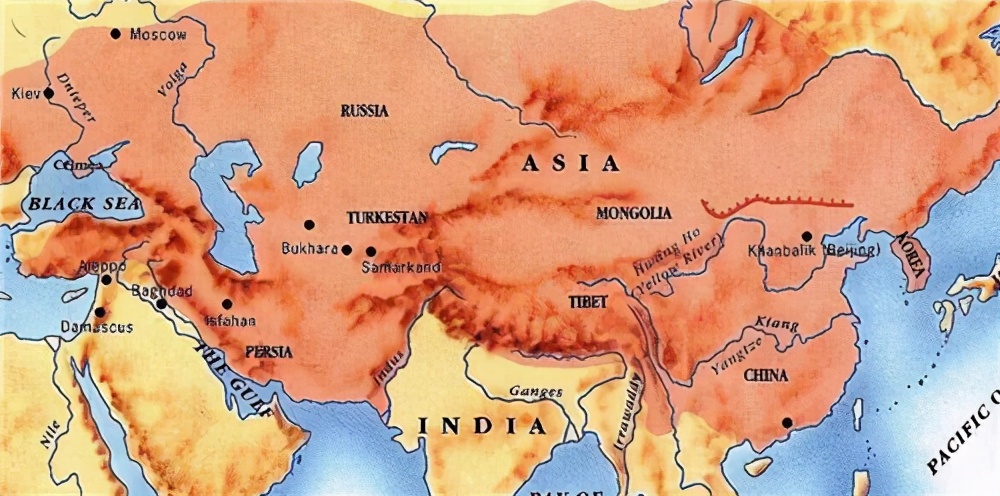 成吉思汗打的天下地图