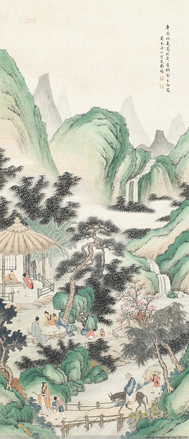 彭暘（清）山水作品——景德镇御窑画师