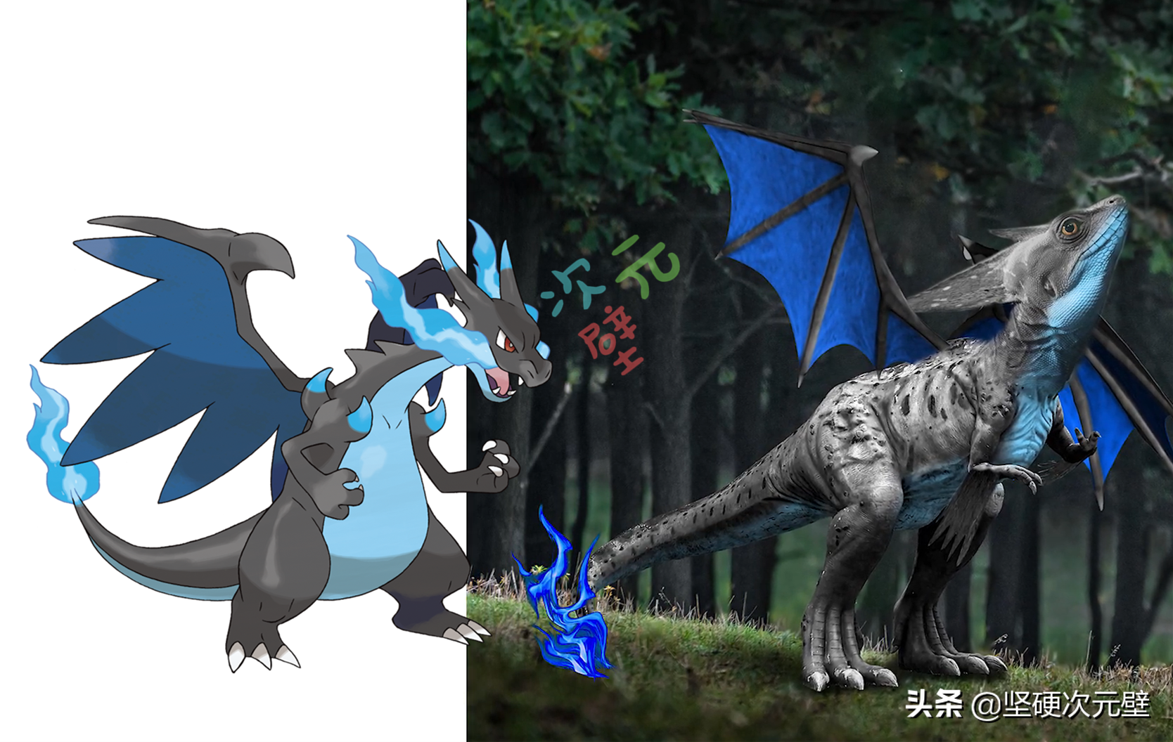 神奇宝贝在真实世界:喷火龙一会儿变蜥蜴,一会儿变霸王龙