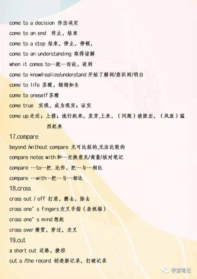 英语老师：88个高频词组，随便用一组在作文里，都是高分！收藏