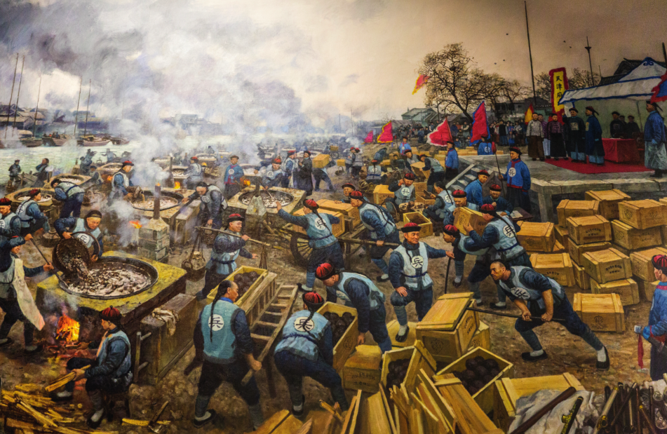 1840年英国发动的鸦片战争,就是为了鸦片