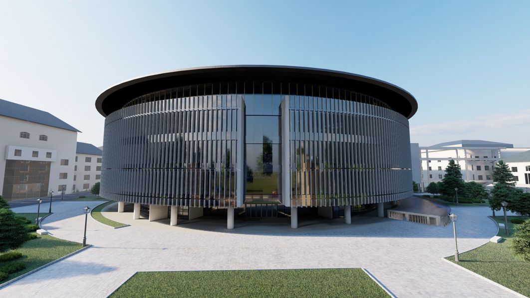 沈阳大学图书馆新建工程顺利封顶啦！！！