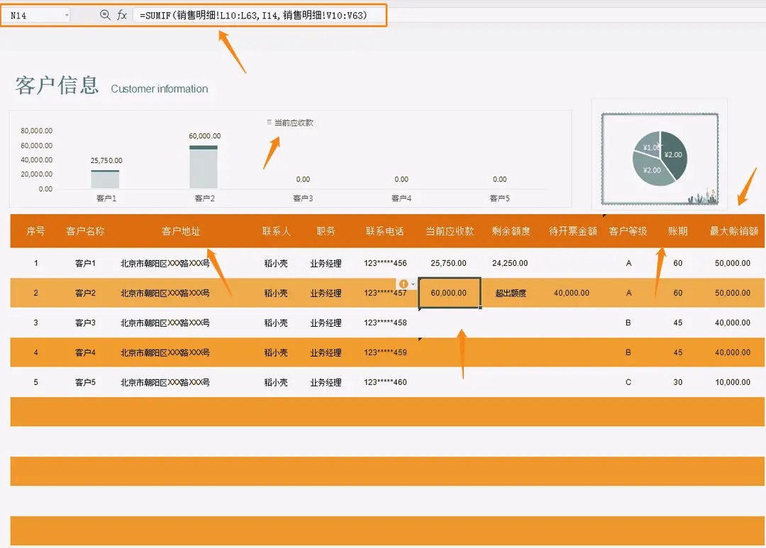 企业往来账管理系统（通用），内部函数已设置好，自动对账查询