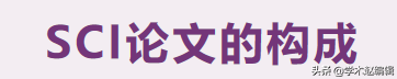 SCI文章的构成、诞生和周期