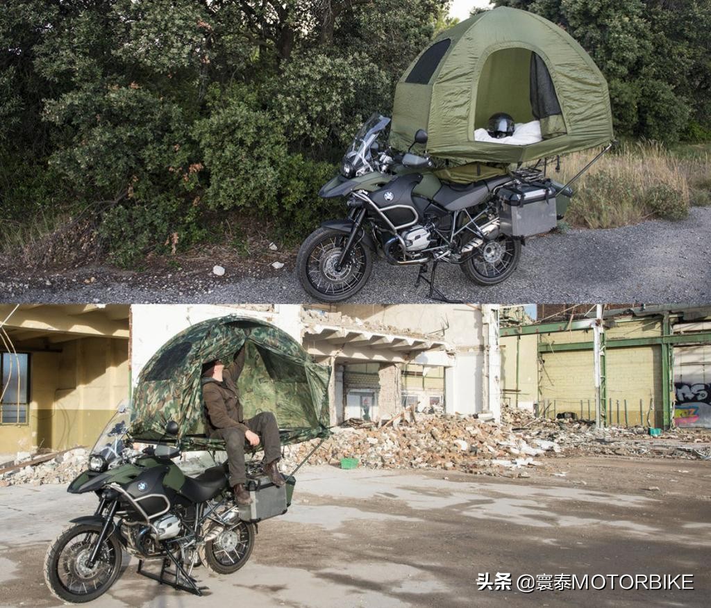 摩托車雨篷圖片及價格超實用兩輪摩托車載帳篷