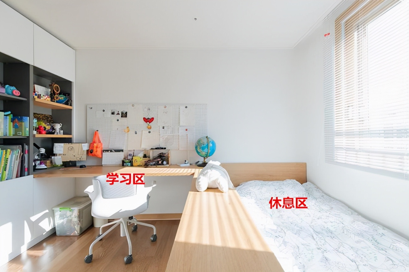 親子宅設計一個合格的兒童房，必須要有學習區，哪怕面積有限，也能照搬照抄