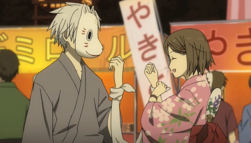 《萤火之森》:少女爱上狐面少年,每年夏天都见面,却只能拥抱一次