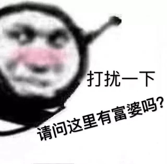 表情包：打扰一下，请问这里有富婆吗？