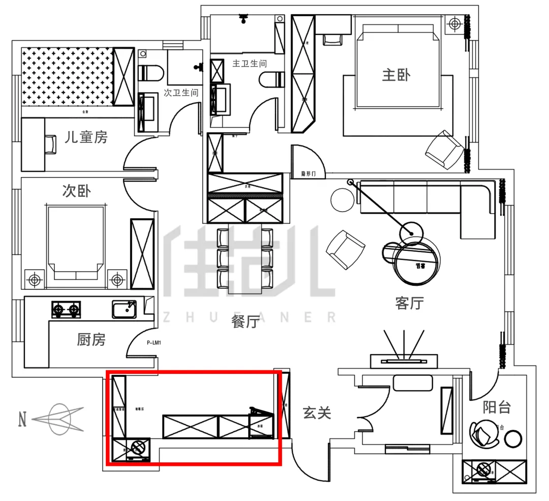 【親子宅設計精選】豪擲百萬裝潢130㎡，客廳竟只用來打王者？