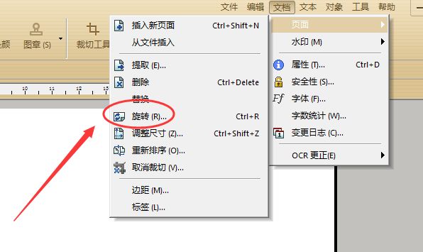 如何把PDF文档中的其中几页方向旋转并保存？
