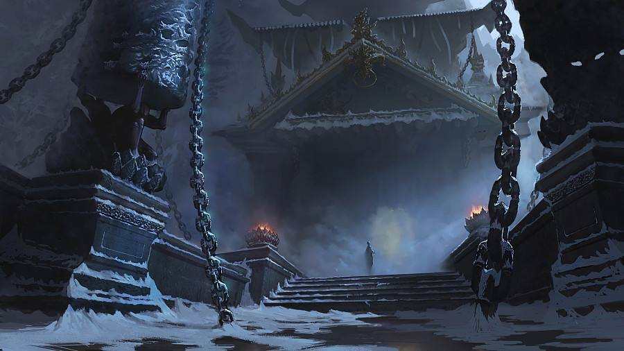 脑袋,忽然间走向清明,他再抬头远远地一瞧,我的妈呀,他这是到森罗殿了