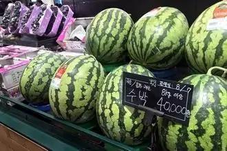看完中国超市西瓜的价格，再看韩国的，对比后才发现差距太大了