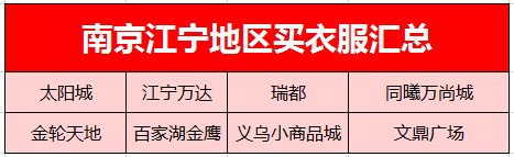 南京20个商场、批发市场买衣服综合大对比！大蓝鲸人买衣服指南