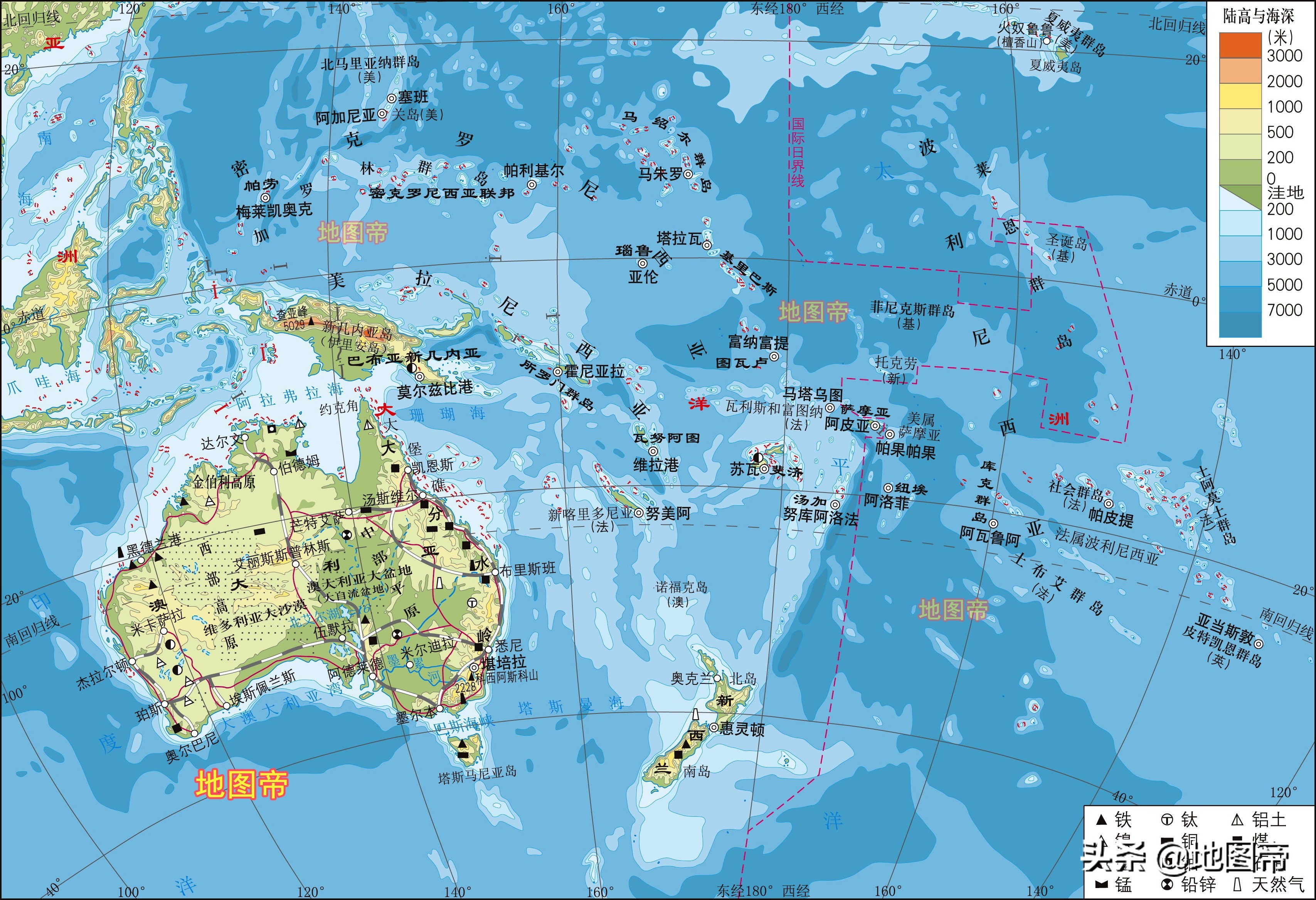 七大洲(世界七大洲地形图（12图）)