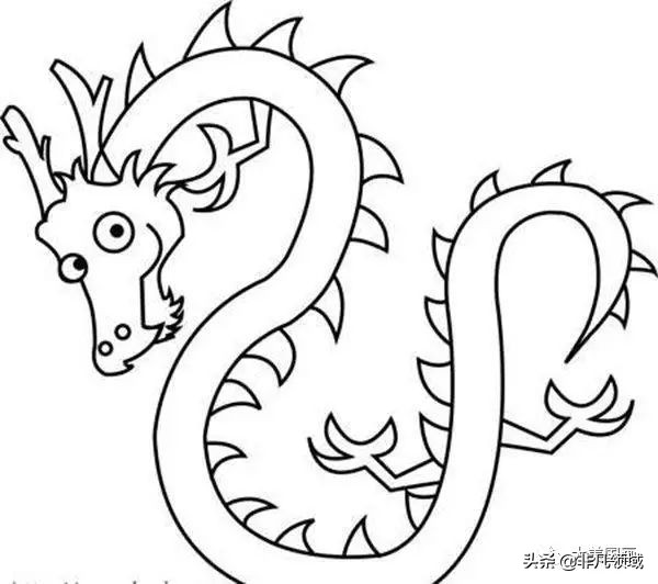 龙的简笔画图文教程中国彩墨龙的画法步骤图片工笔水墨画龙的简笔画教