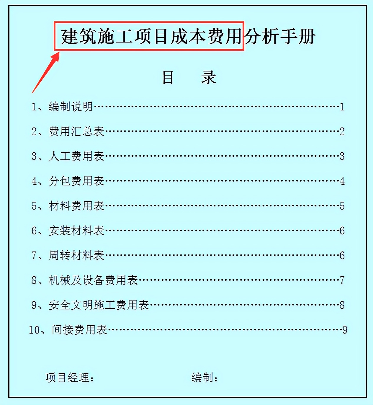 建筑会计必备！12套建筑业成本分析表，全套表单可直接套用