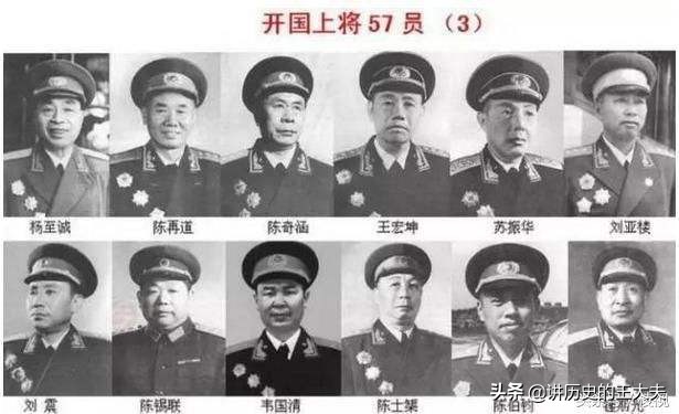 中国上将名单(中国开国上将完整名单)