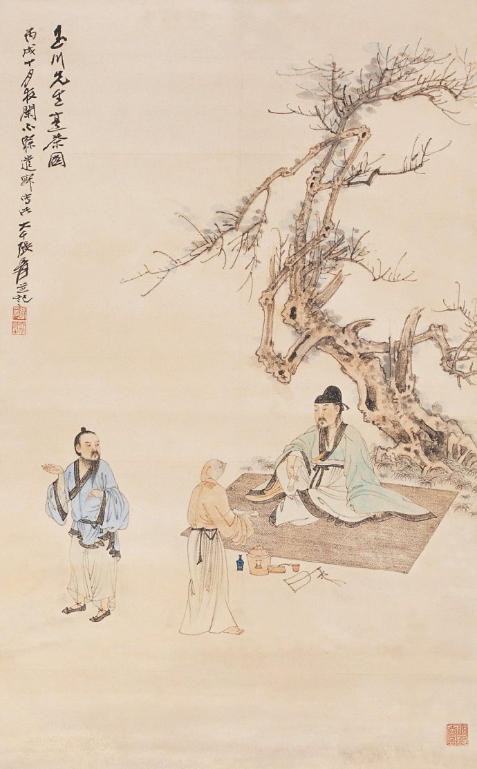 张大千笔下,高士往往成为山水画的主角!