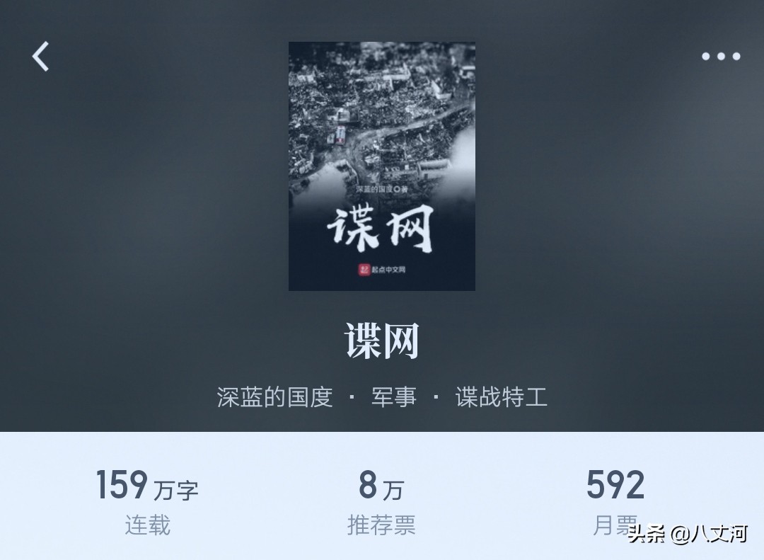 推荐五本谍战小说，仅次于《谍影风云》，本本好看。