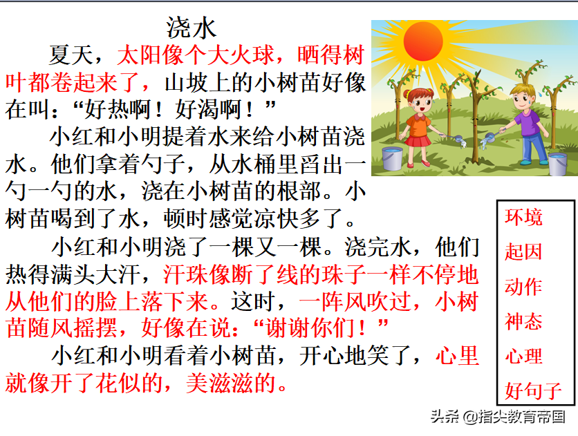 别在拔苗助长，看图写话要从句子到构思再到成文，一步步写才行