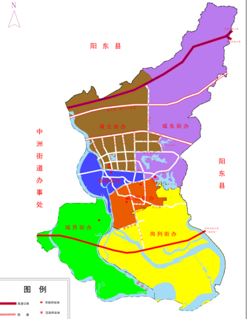 阳江的4个地区:江城区 阳东区 阳西县 阳春市