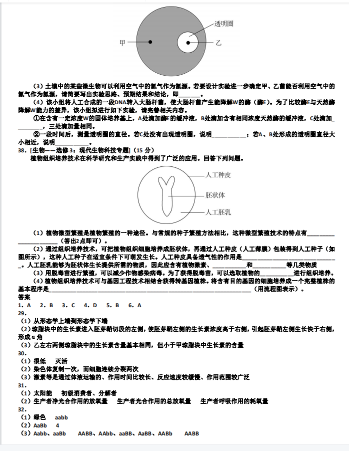 高考生物：43套「真题试卷」清单汇总（答案解析）拿去刷