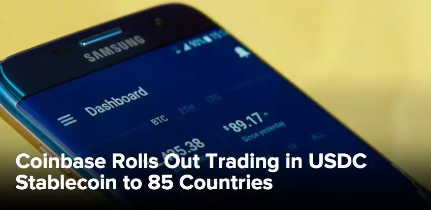 Coinbase将USDC的交易扩展到85个国家