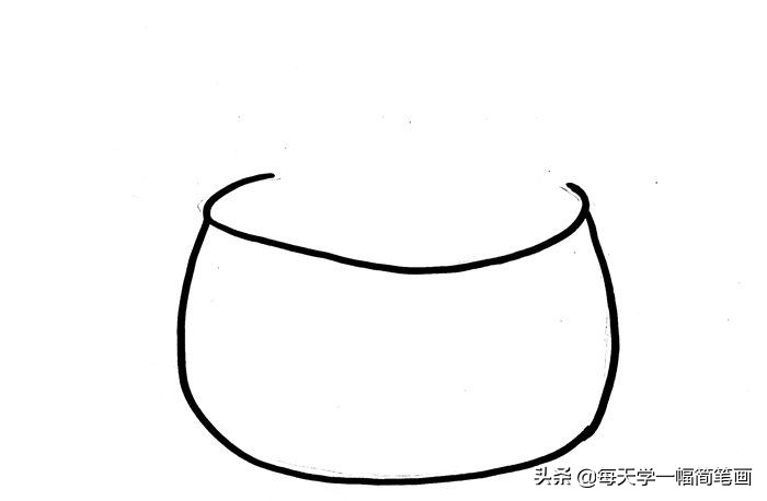 每天学一幅简笔画--中国鼓怎么画简笔画，大鼓简笔画图片带颜