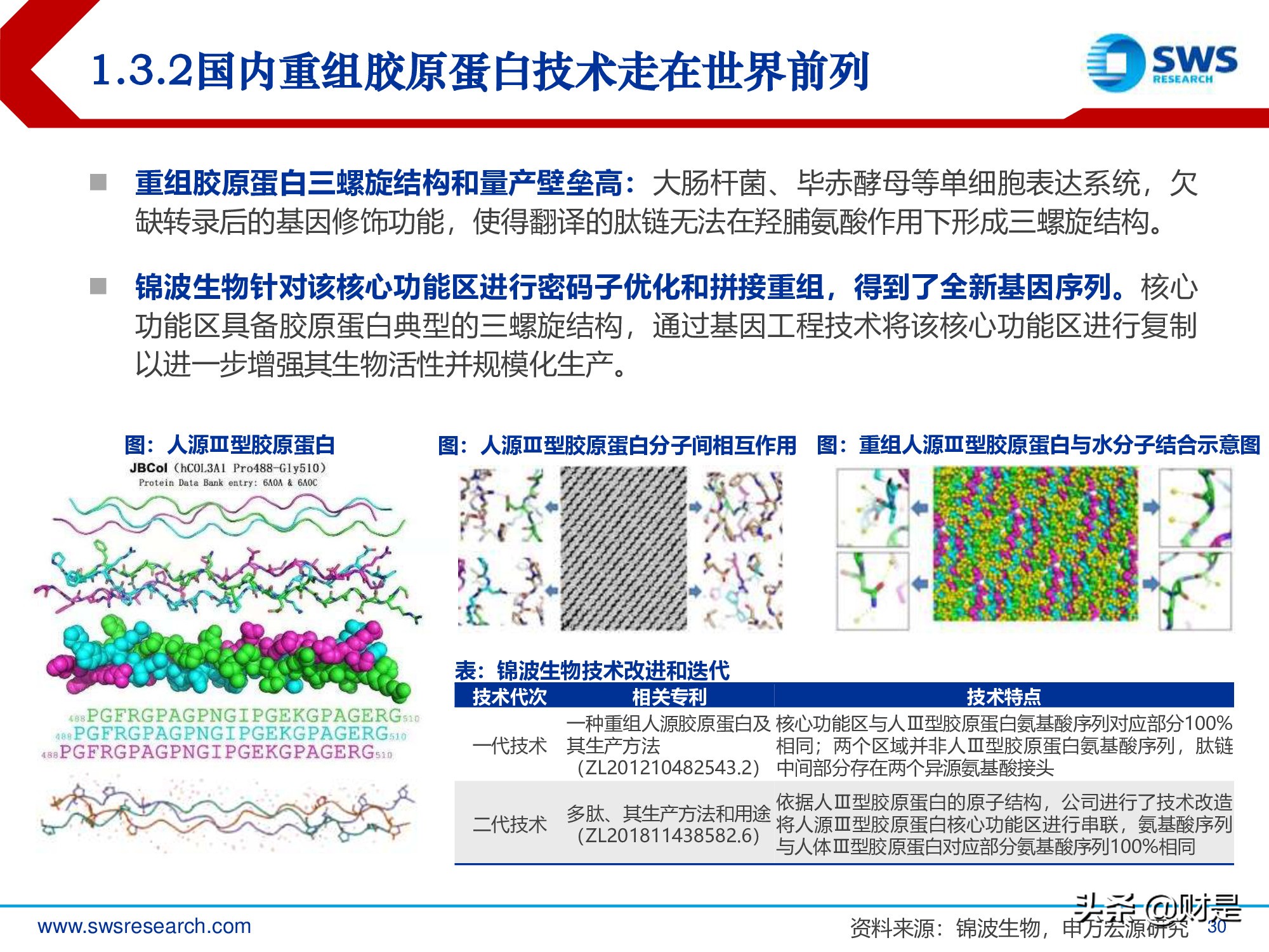 胶原蛋白行业深度研究报告：生物医药材料下一个风口