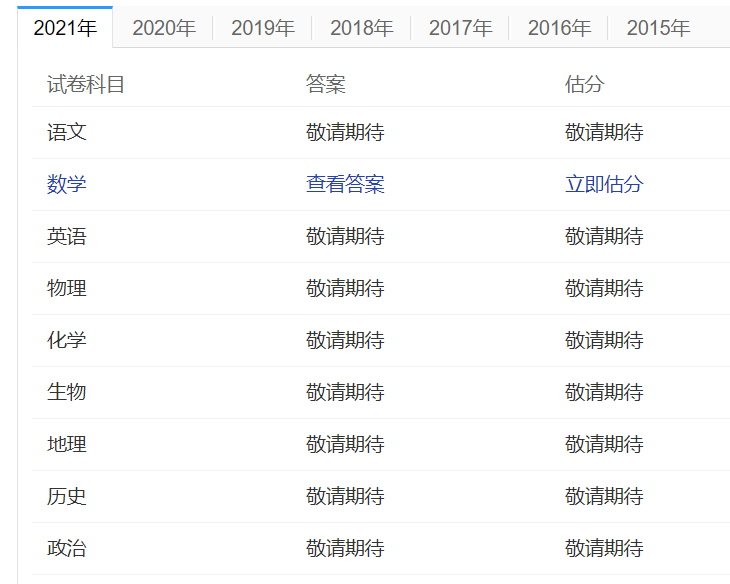 南开中学2017高考（对比）