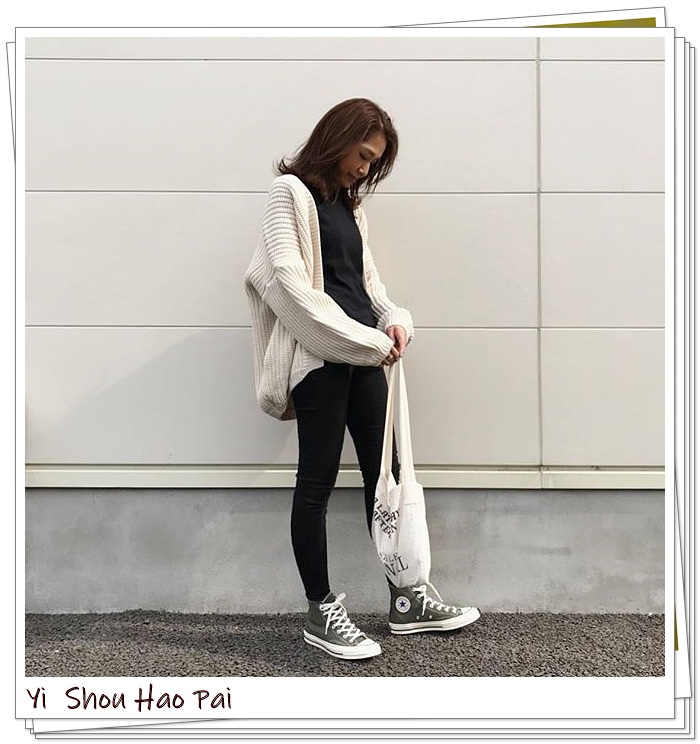 高帮匡威鞋搭配示范