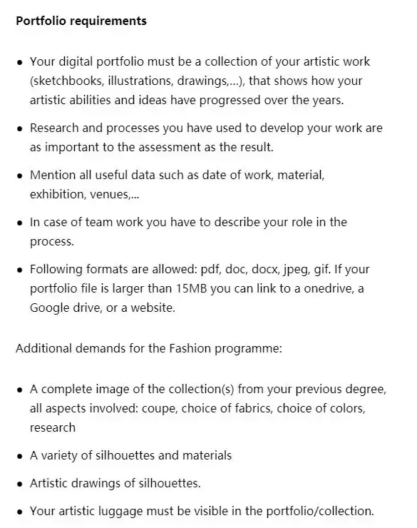 全球顶级服装院校Deadline&作品集格式一览