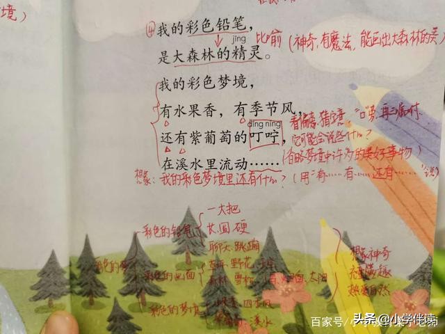 二年级下《彩色的梦》仿写太太难了！勤模仿，循规律，找感觉
