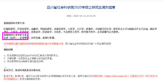 2020考研最新调剂院校汇总！请查收！