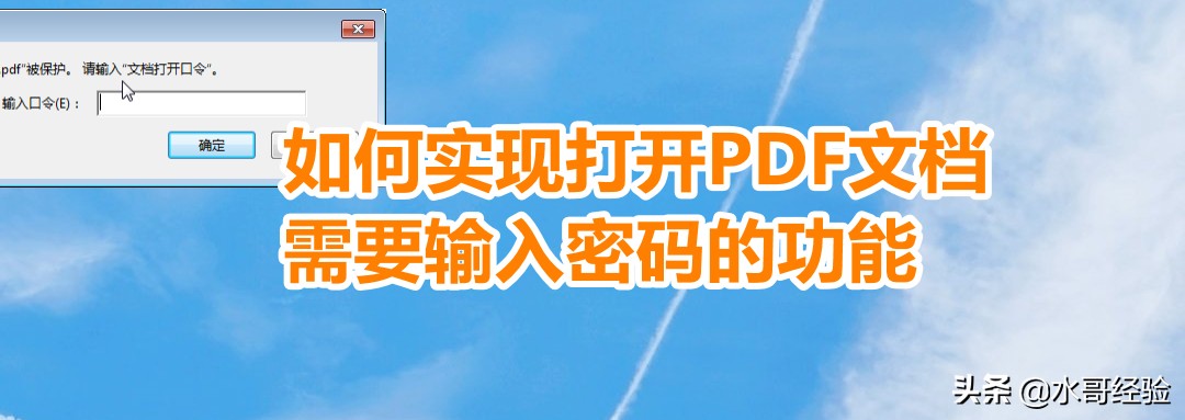 如何实现打开PDF文档需要输入密码的功能