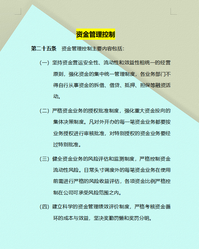 看完财务经理做的内部控制规范，怪不得能拿80万年薪，佩服