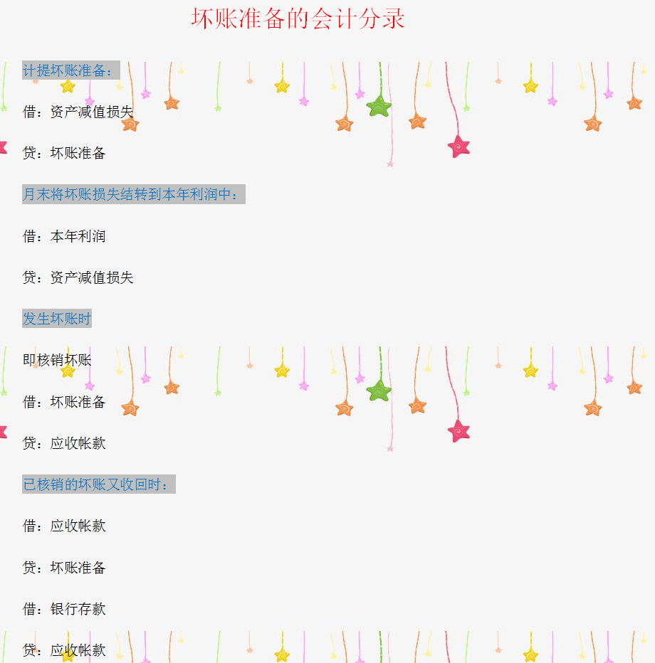 财务人员必看：坏账的准备、坏账的处理、坏账会计分录如何写