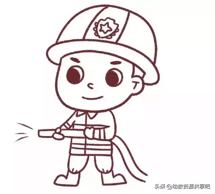 的徽章1,如图画脸和耳朵消防员简笔画教程(一)最近火热的电影《一