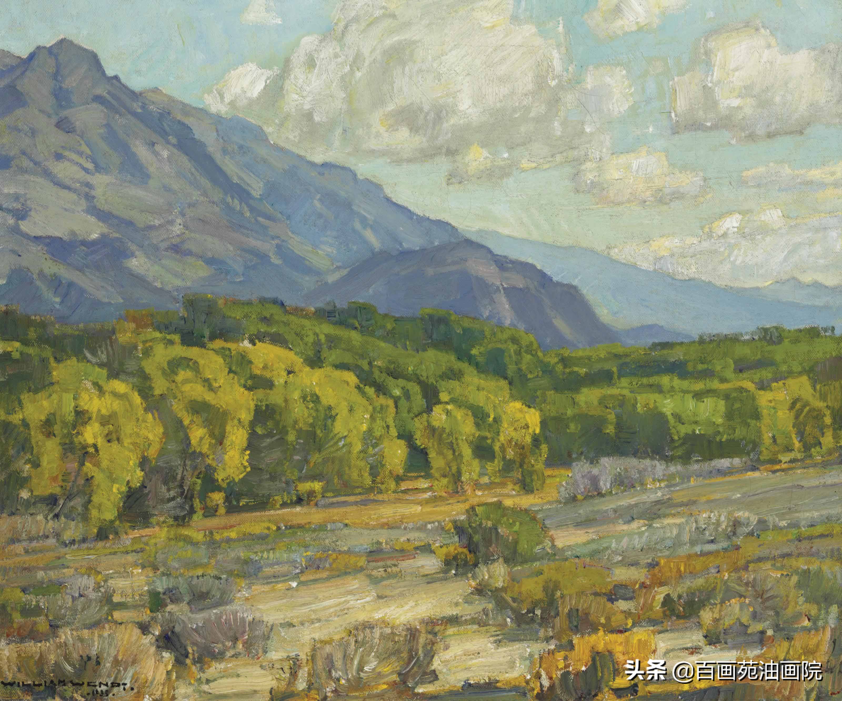 油画风景基础知识:山的画法