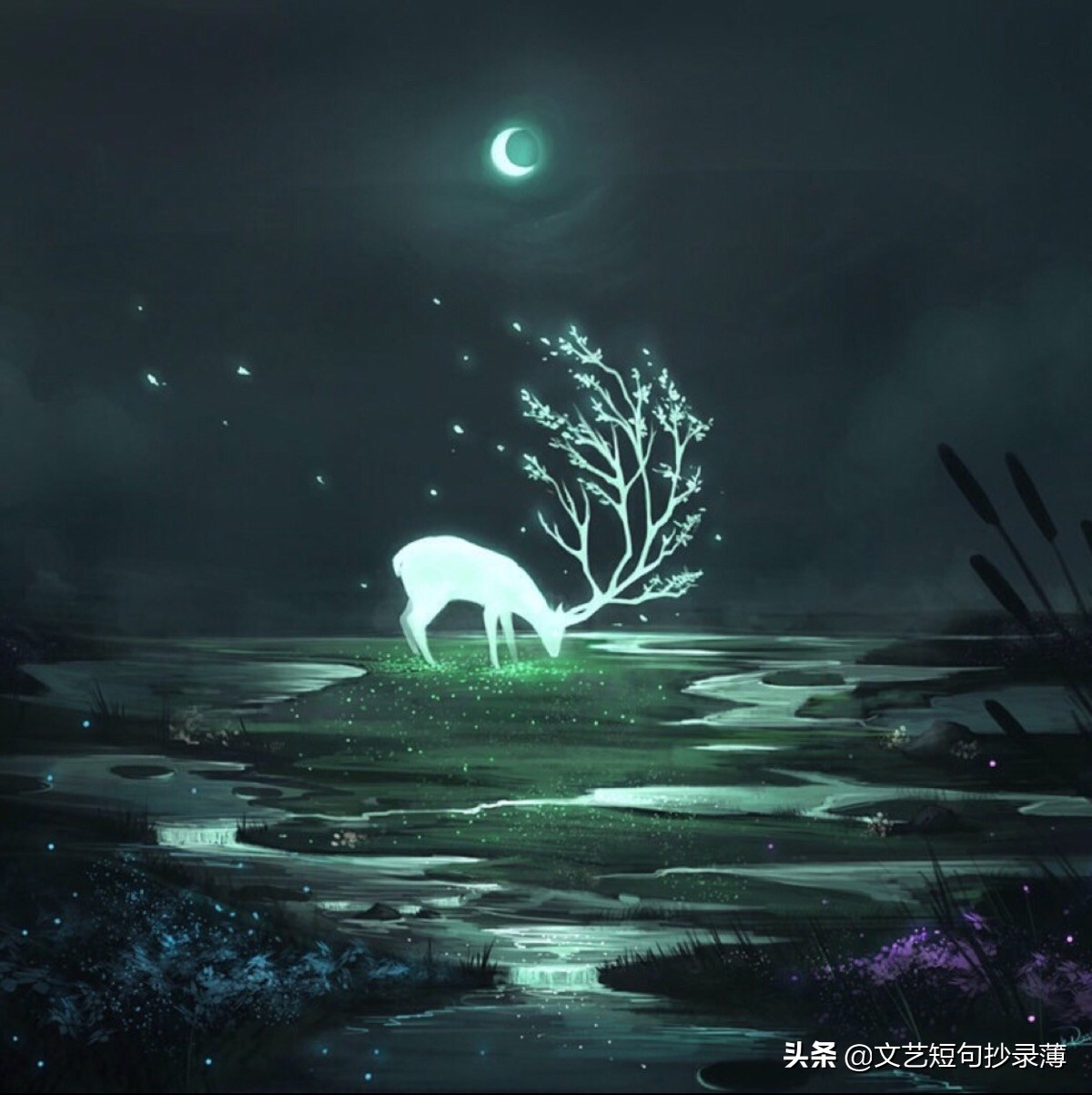 林深时见鹿，海蓝时见鲸，梦醒时见你。