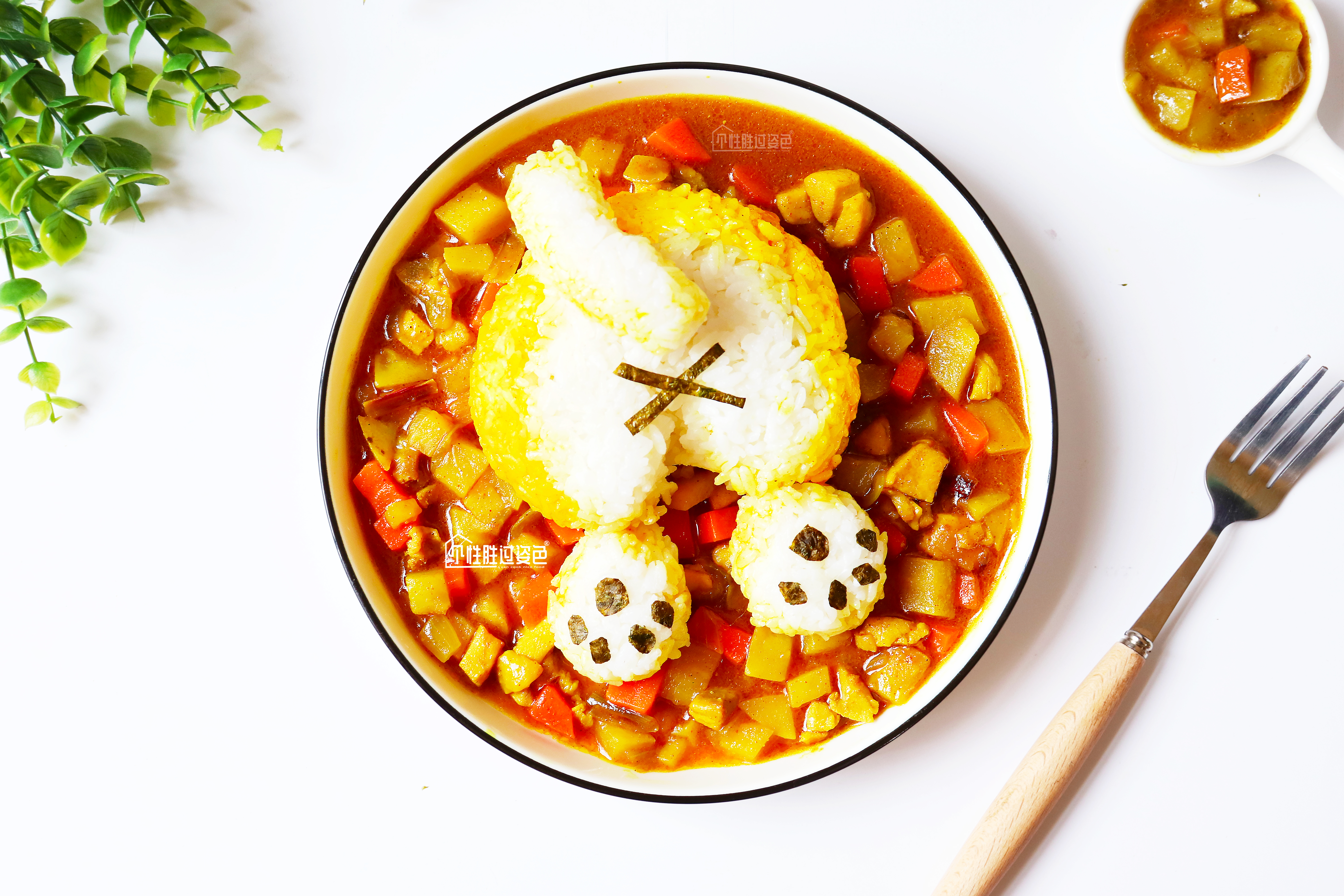 儿童节美食,超萌的柯基屁屁咖喱饭,做法简单,小朋友超喜欢