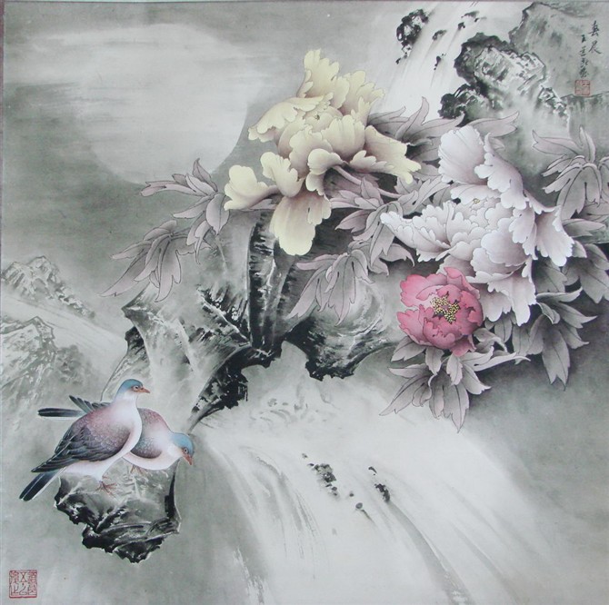 牡丹花绘画欣赏 (第一辑)