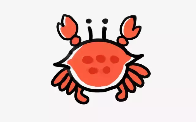简笔画之大螃蟹——N种画法,一起来画画吧!