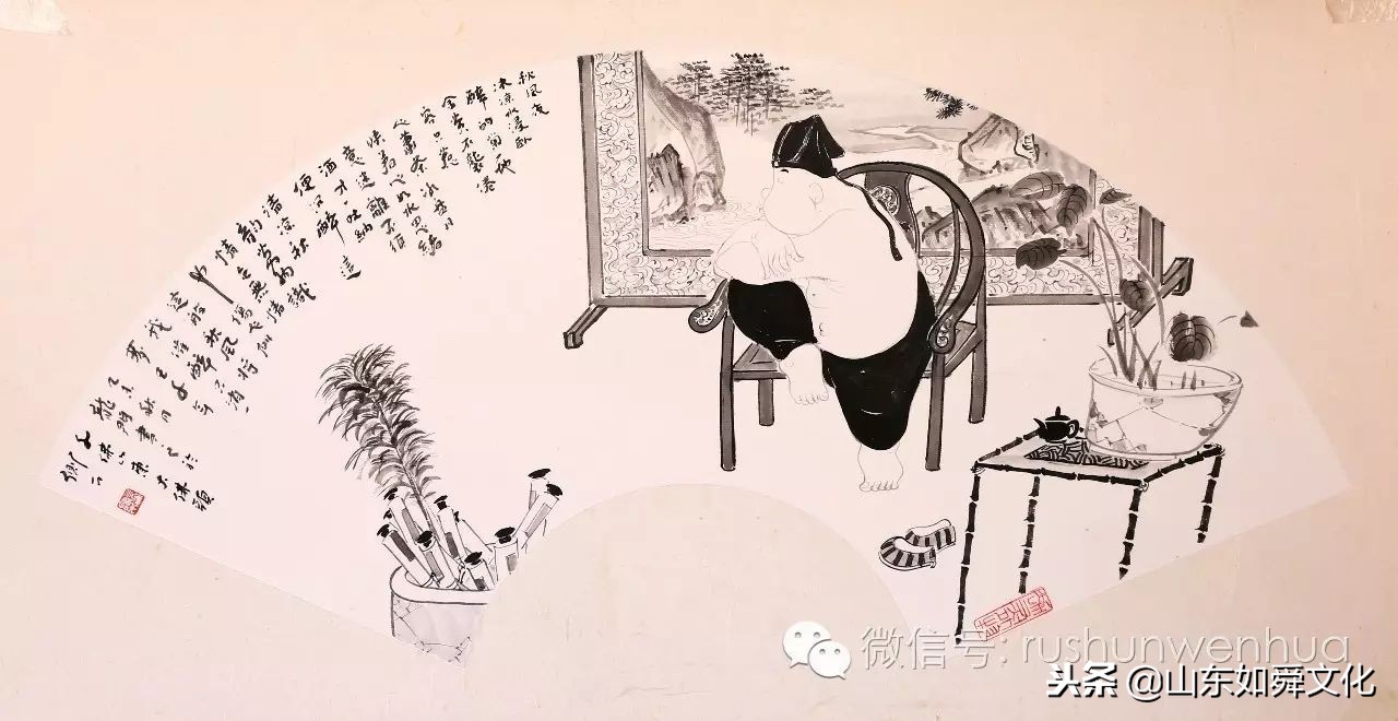 水墨人物画｜本色祝清跃——夔生宋词小像