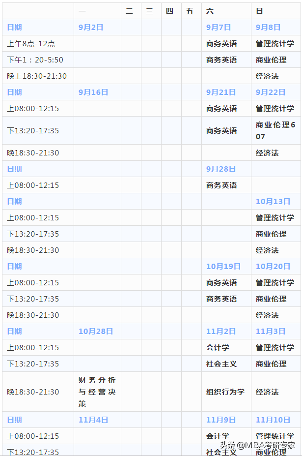 一起来围观农大、北理工，非全日制MBA在校生的日常时间表吧