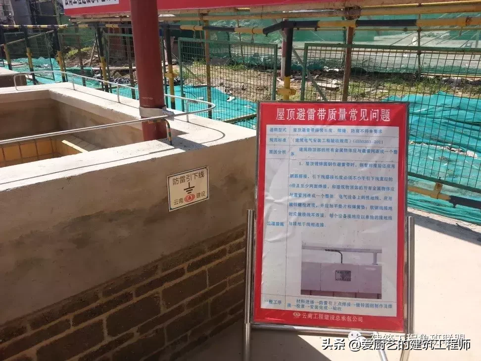 工程质量常见问题治理警示牌，让样板工程锦上添花，图文并茂