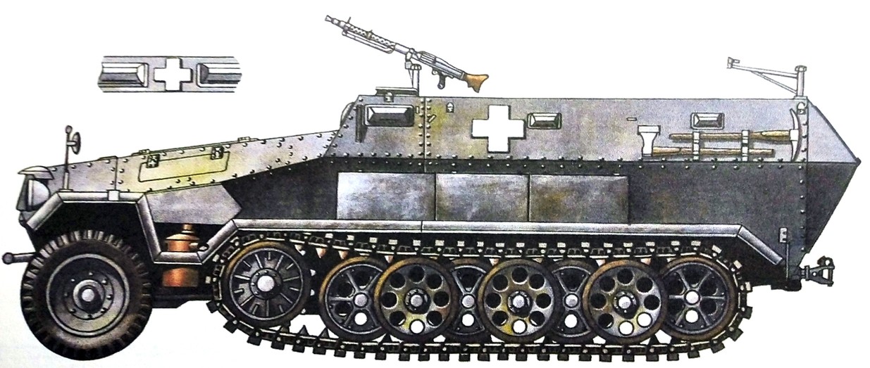 二战德国半履带装甲车之251/1型半履带装甲运兵车（二）