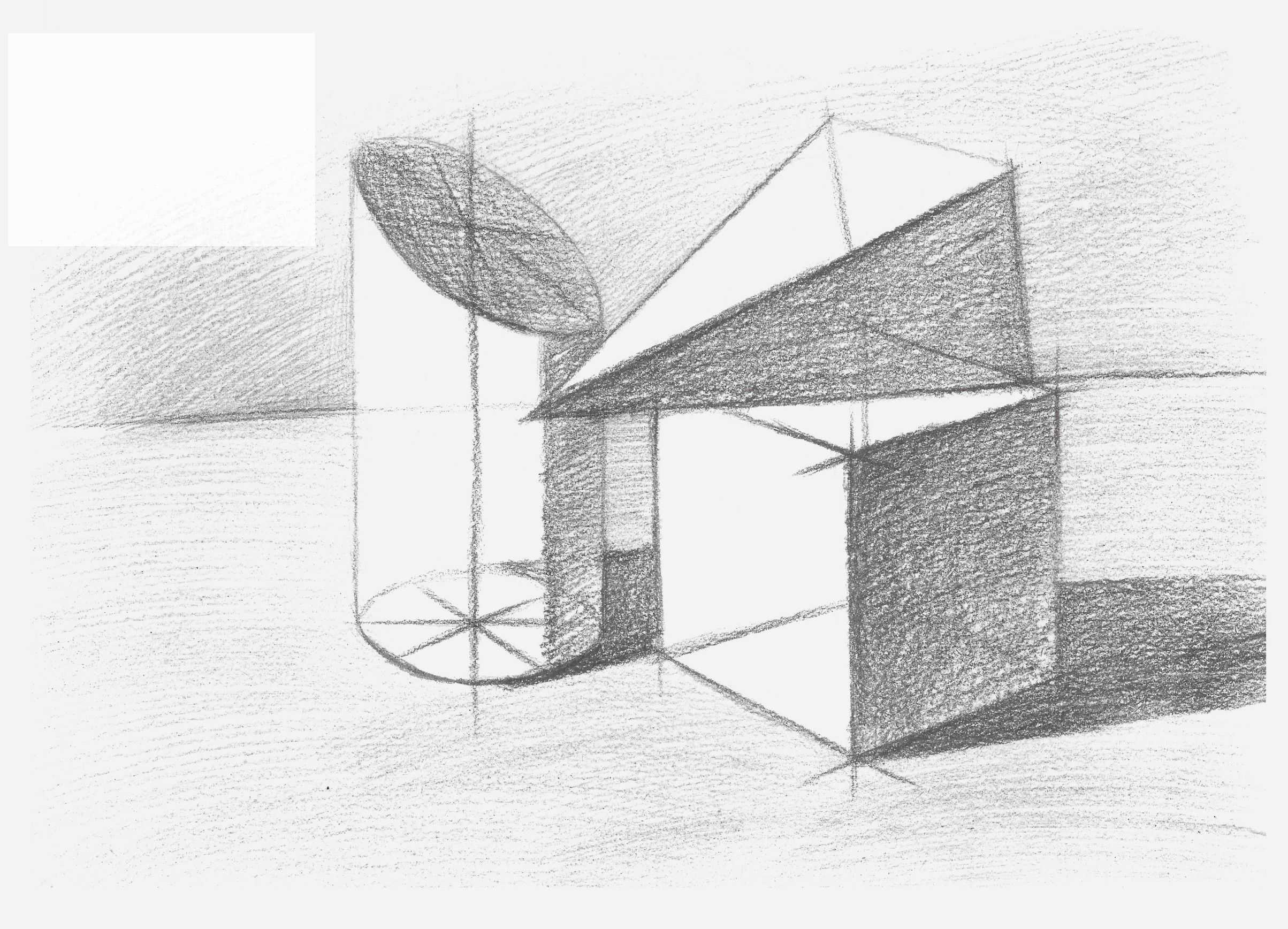 几何体结构素描怎么画?分步骤图解示范教你,适合0基础临摹学习