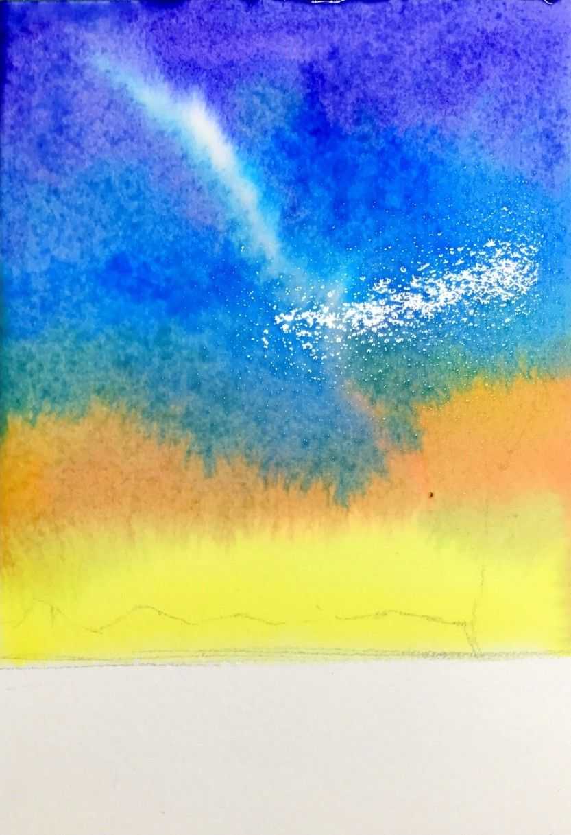 璀璨星空水彩画法：分步骤讲解（附调色画法）简单易学，一起临摹