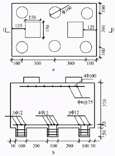 六桩厚承台传力模式试验和有限元分析